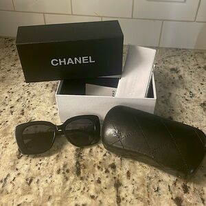 Chanel Acetate Strass Square Glasses with case and gift box.